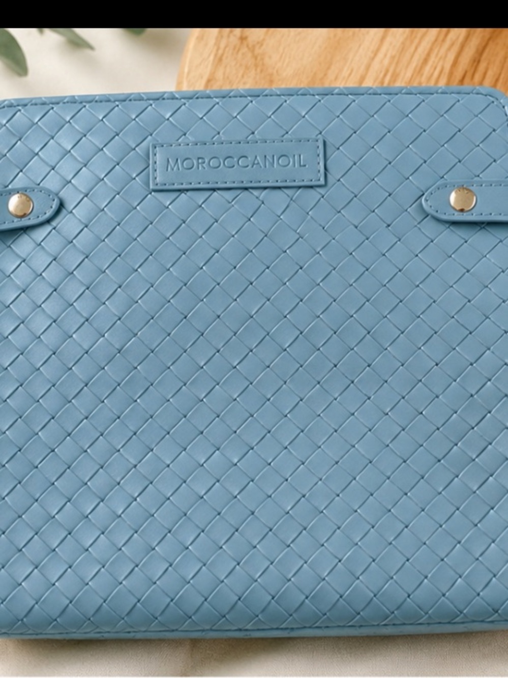 Moroccanoil Light Blue Woven Laptop Sleeve